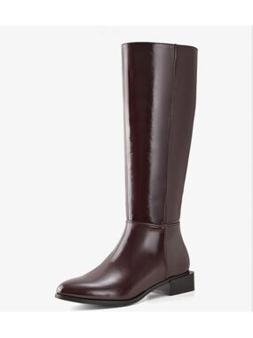 NEW Shoe'N Tale Chunky Low Heel Pointed Toe Winter Knee High Boots 9